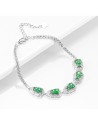 Green Jadeite Gourd Bracelet – Natural Ice Jade with S925 Silver | Elegant Women’s Jewelry