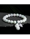 Natural Ice Jade Pixiu Wealth Bracelet | Burmese Grade-A Jadeite | Feng Shui Jewelry
