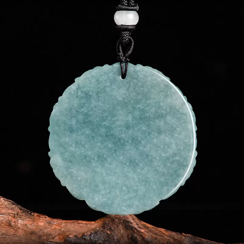 Natural Blue Jadeite Pixiu Pendant for Prosperity | Handmade Fortune Amulet