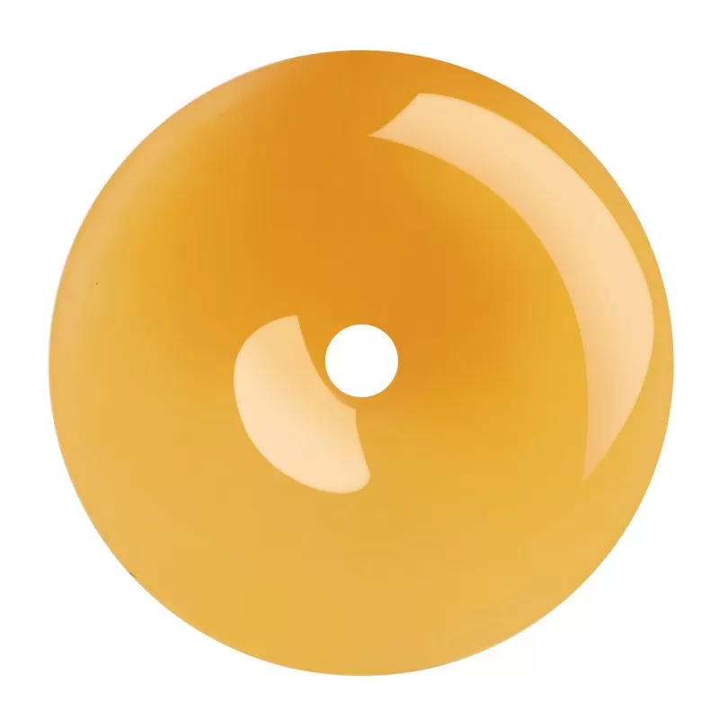 Golden Silk Jade Peace Buckle Pendant | Natural Gobi Yellow Jade Necklace for Men & Women