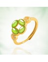Hetian Green Jade Clover Ring | Adjustable S925 Silver Jade Jewelry for Men and Women