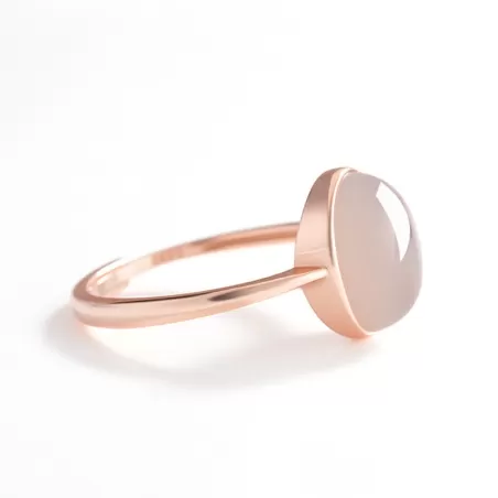 Lavender Hetian Jade Ring | Adjustable Rose Gold S925 Silver | Elegant Women’s Fashion Jewelry