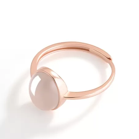 Lavender Hetian Jade Ring | Adjustable Rose Gold S925 Silver | Elegant Women’s Fashion Jewelry