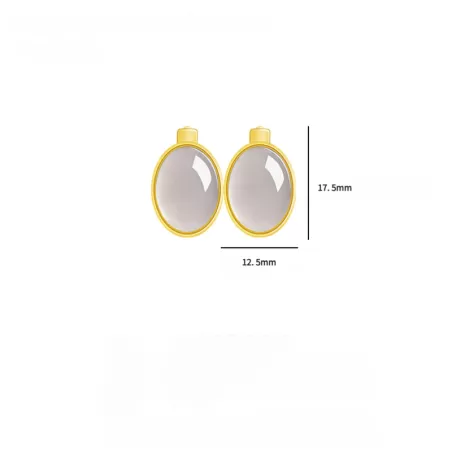 Natural Smoky Purple Hetian Jade Earrings – S925 Silver Clip-On Jewelry | Elegant Minimalist Chinese Style