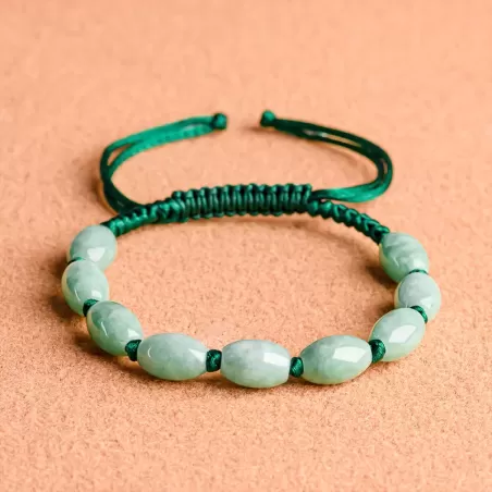Turning Fortune Jade Bracelet – Natural Type A Burmese Green Jade | Hand-Carved Lu Lu Tong | Prosperity & Career Luck | Unisex |