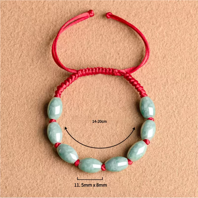 Turning Fortune Jade Bracelet – Natural Type A Burmese Green Jade | Hand-Carved Lu Lu Tong | Prosperity & Career Luck | Unisex |