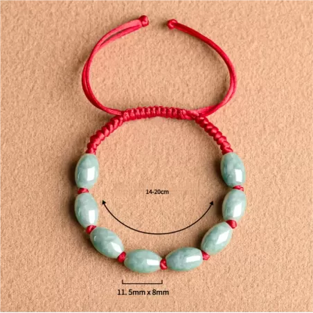 Turning Fortune Jade Bracelet – Natural Type A Burmese Green Jade | Hand-Carved Lu Lu Tong | Prosperity & Career Luck | Unisex |