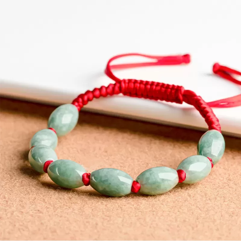 Turning Fortune Jade Bracelet – Natural Type A Burmese Green Jade | Hand-Carved Lu Lu Tong | Prosperity & Career Luck | Unisex |