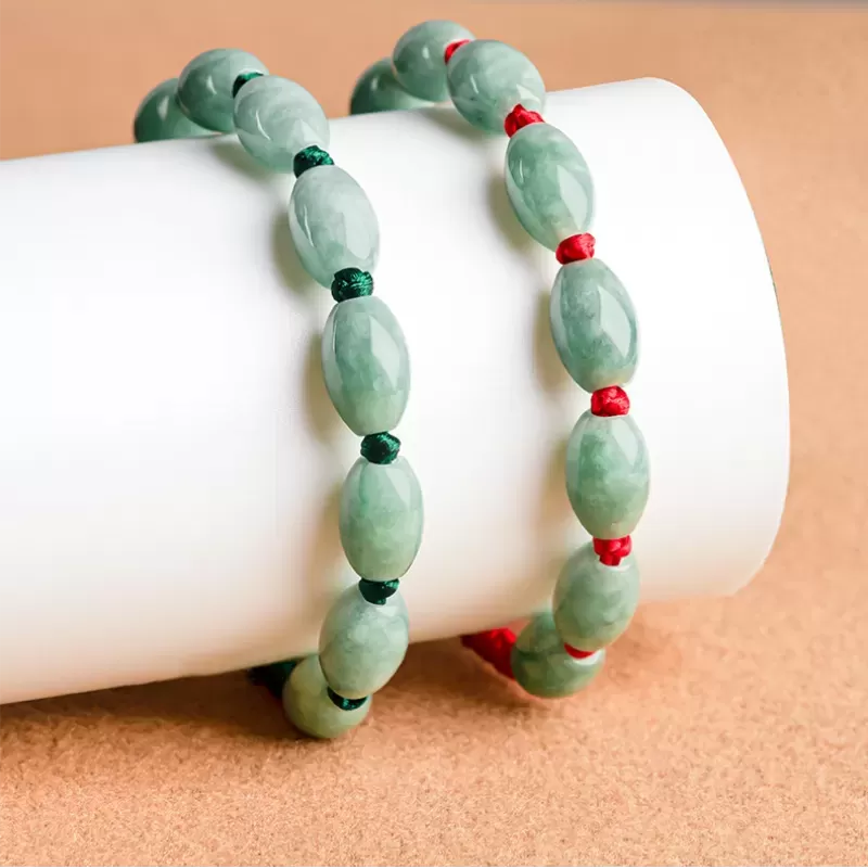 Turning Fortune Jade Bracelet – Natural Type A Burmese Green Jade | Hand-Carved Lu Lu Tong | Prosperity & Career Luck | Unisex |