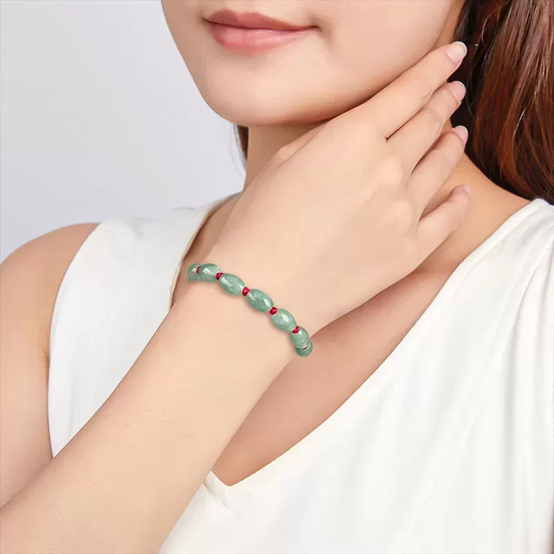 Turning Fortune Jade Bracelet – Natural Type A Burmese Green Jade | Hand-Carved Lu Lu Tong | Prosperity & Career Luck | Unisex |