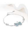 Blue Jadeite Butterfly Bracelet | Natural Ice Jade with S925 Silver