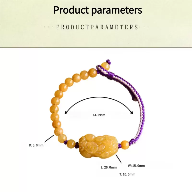 Golden Silk Jade Pixiu Bracelet – Handcrafted Wealth & Protection Talisman | Five Elements Earth