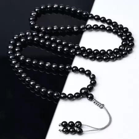 Natural Egyptian Goldstone 108 Mala Beads Bracelet – Cat’s Eye Crystal for Fortune, Energy & Water Element Balance