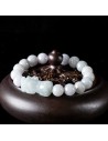 White Jadeite Pixiu Wealth Bracelet | Grade-A Ice Jade | Natural Burmese Jade Jewelry